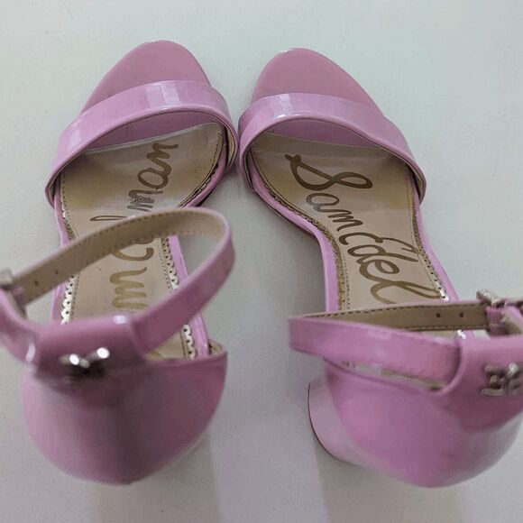 Sam Edelman Yaro Block Heel Sandal Ankle Strap Bubblegum Pink Chunky 7 Barbie - Picture 4 of 10